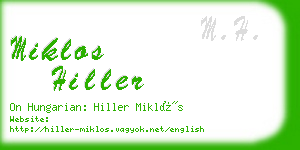 miklos hiller business card